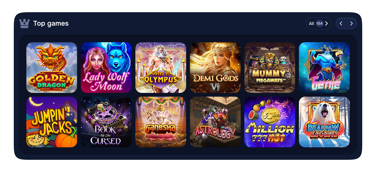 Top slots at Wizardo